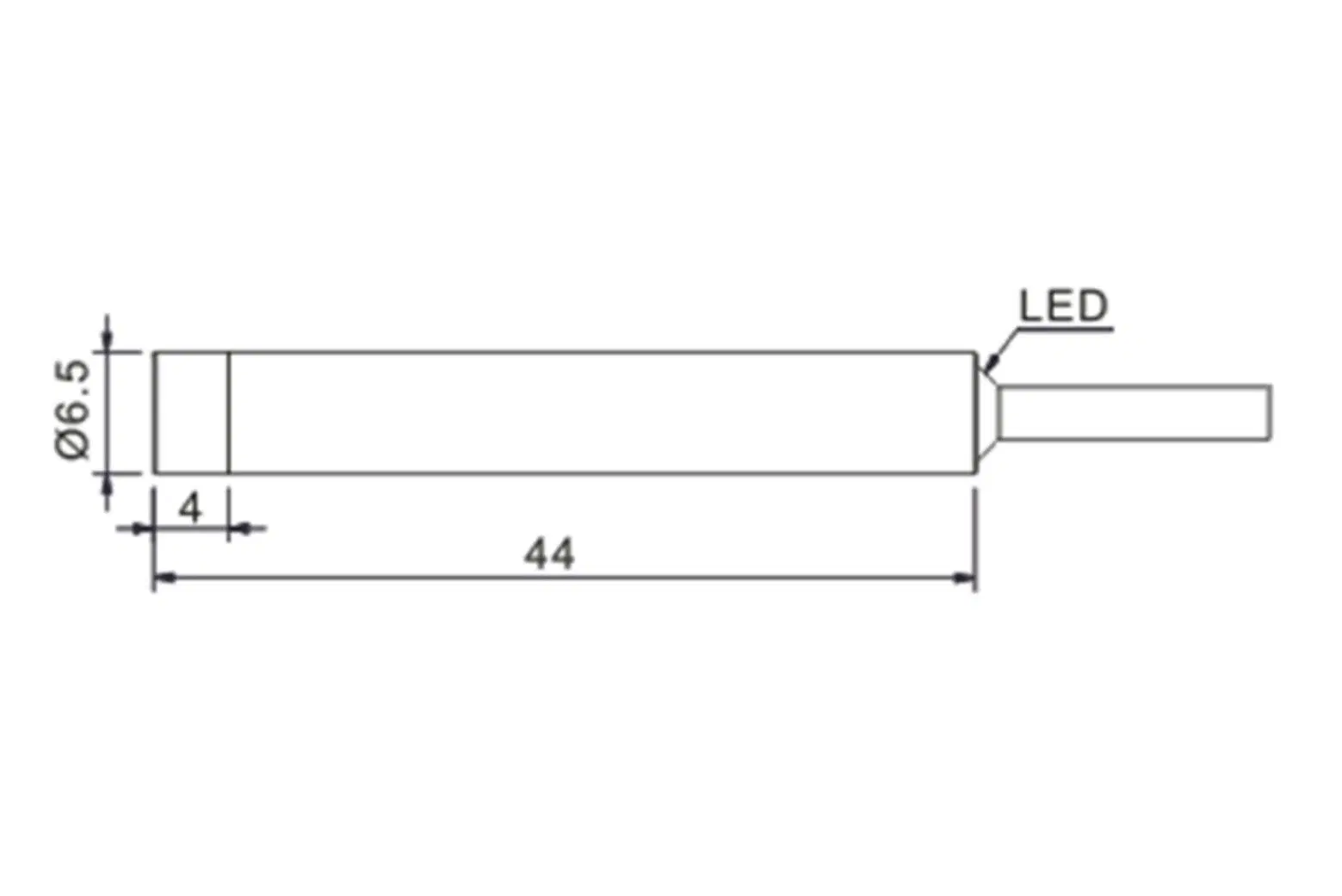 Motion Sensor M6 DC Two-Wire Non-Submerged Proximity Switch