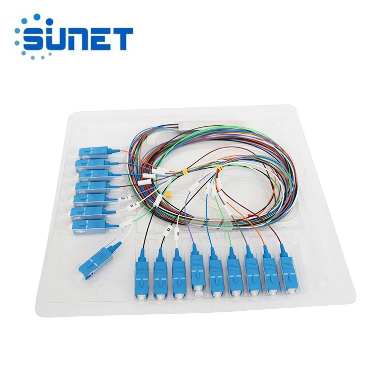 1*2 1*4 1*8 1*16 1*32 1*64 FTTH Optical Fiber PLC Splitter Sc Connectors