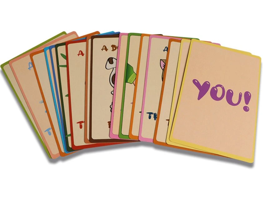 Children Learning Cards Game Decks Customized Big Size Educational Memory Cards