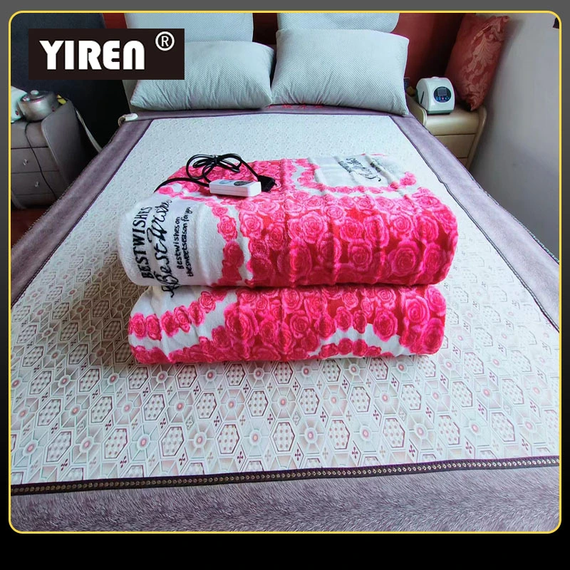 Winter UK USA Warm Washable Soft Plush Sherpa Flannel Wholesale/Supplier Electric Heating Throw Blanket for Winter