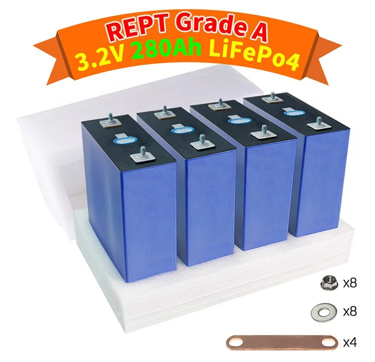 3.2V 280ah LiFePO4 Battery Cell Spare Rechargeable Battery Ship Electric Vehicle Solar Energy RV DIY Lithium Battery