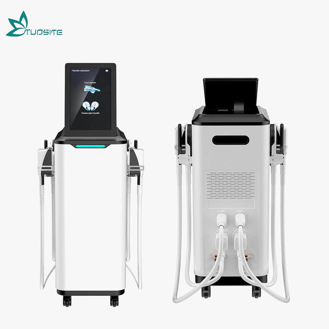 Vertical 2 in 1 Hi-EMT Cryotherapy Freeze 4 Handles 360 Degree Freeze Slimming Ice Body Sculpting Slimming Machine