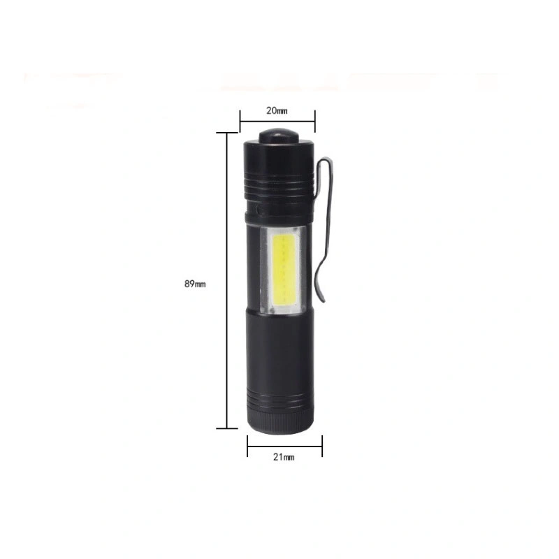 Aluminum Torch with Side 3W COB LED Mini Flashlight