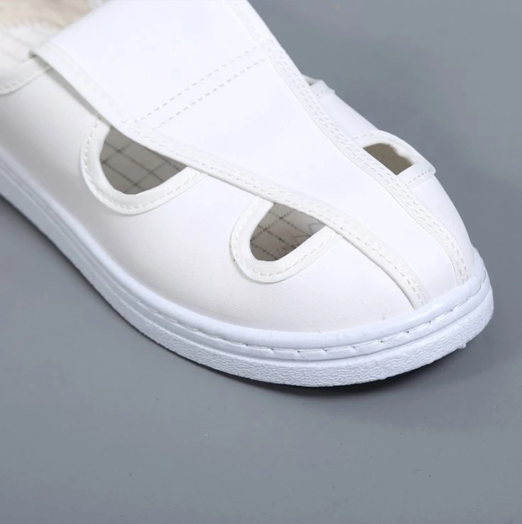 Conco PVC Canvas Weiß Sicherheit ESD Vierloch Mesh Schuhe antistatisch Für Reinraum Electronic Factory