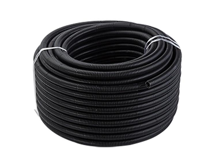 25 mm de diamètre de la conduite souple pliable en carton ondulé conduit en PVC noir non métallique conduit souple étanche aux liquides