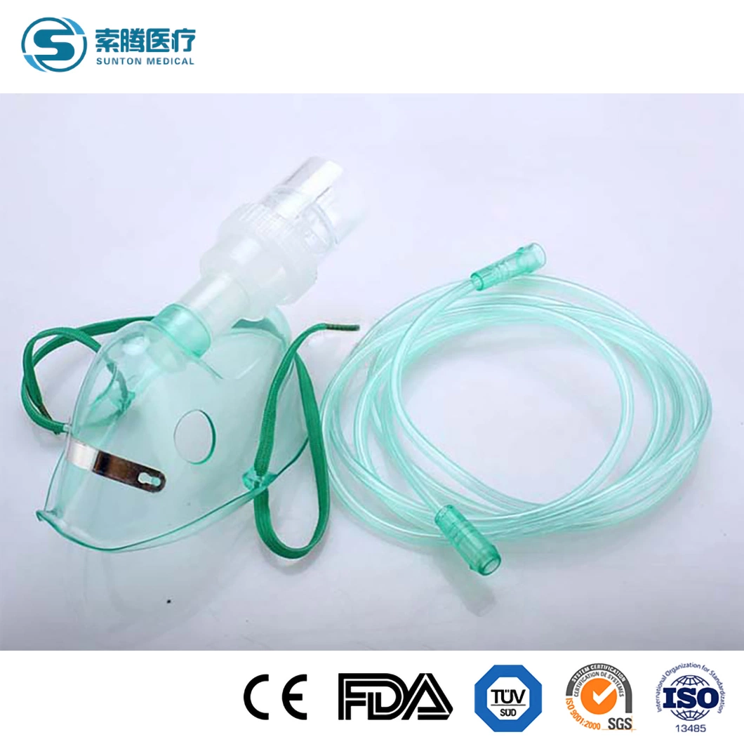 Sunton China Medical Oxygen Mask Manufacturing Custom 49*38*32cm Measurement 100PCS/CTN Child M Plastic Oxygen Mask Oxygen Mask Oxygen Mask Tracheal Oxygen Mask