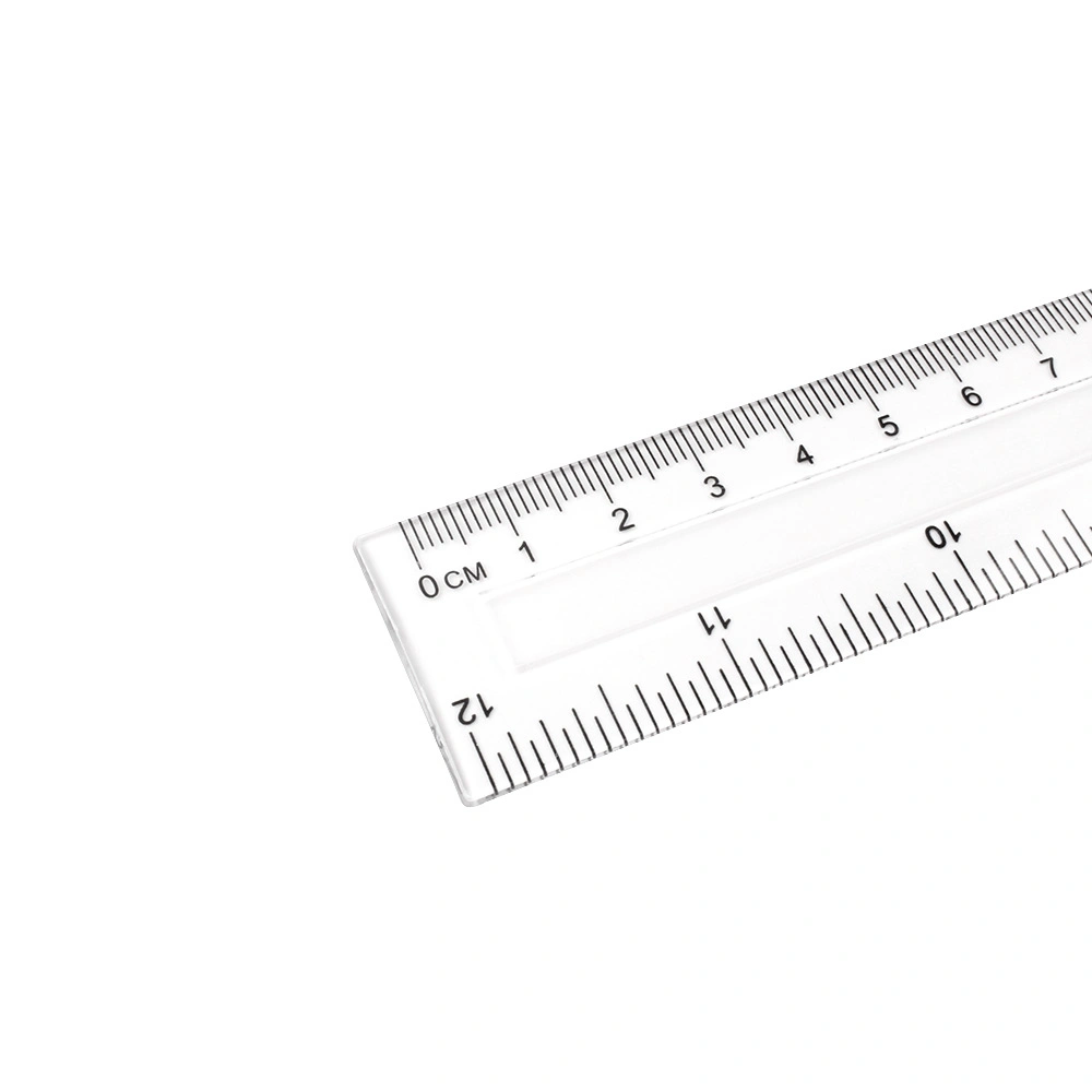 Custom Logo 20cm Transparent Plastic Ruler for Stationery Promotion