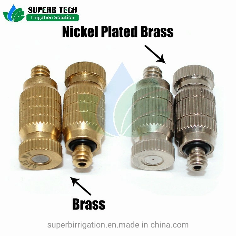 Manufacturer Supply Fogging System Water Spray Nozzle Brass High Pressure Misting Nozzle