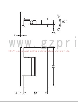 Brass Forged High-Grade Shower Room Hardware Accessories Regardless of Left and Right Wall to Glass Automatic Closing Glass Door Hinge Hinge