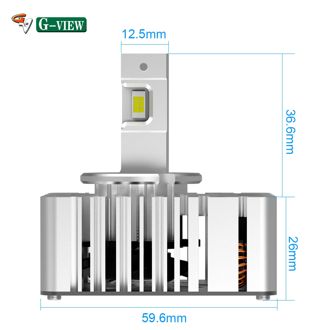Gview G15D Сверхъяркая автомобильная светодиодная фара 6500K Cool White Автоматическая светодиодная лампа фар для автомобильных светодиодных фар