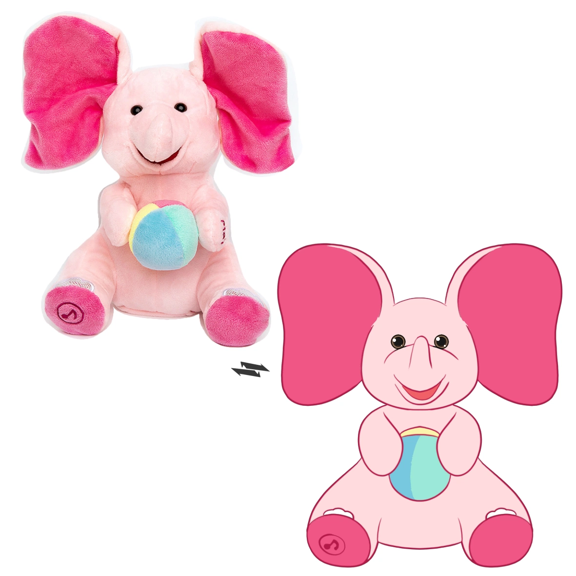 Nuevo estilo personalizado de alta calidad de los animales de peluche Peluche de elefante de regalo para niños