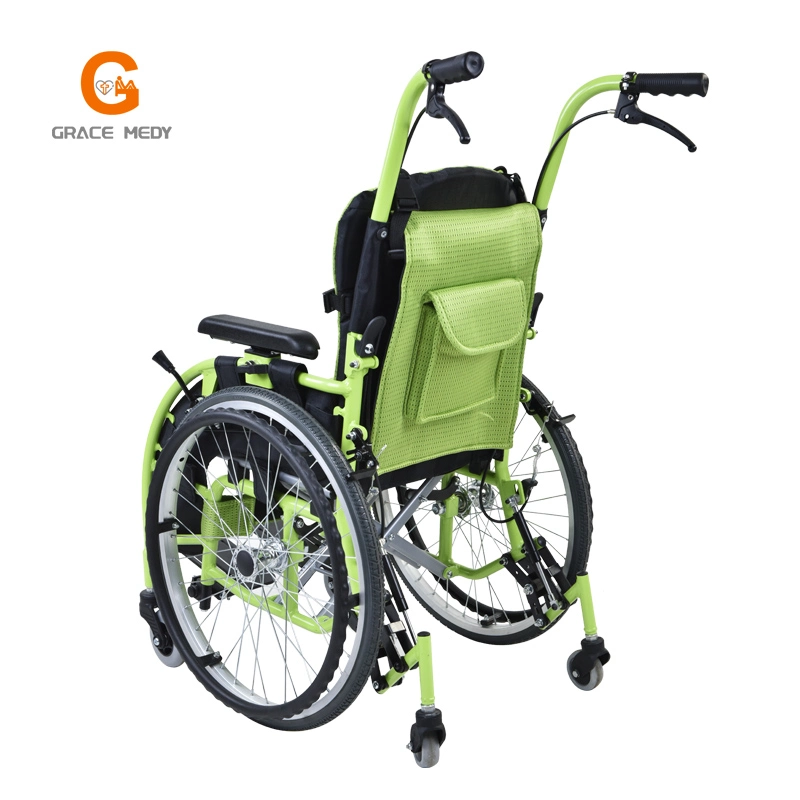 Niño niños Kid ligero plegable silla de ruedas manual para niños discapacitados