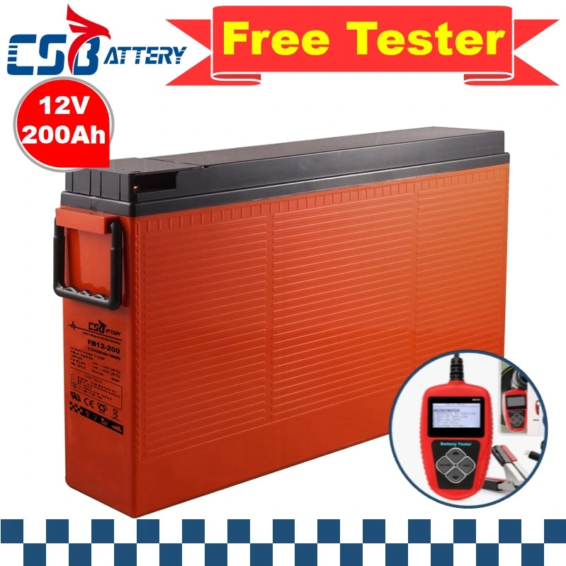 Csbattery 12V200ah Bateria Front Access Terminal AGM Battery for Mobile-Base-Station/Power-Supply-System/Telecom-Usage/Ada