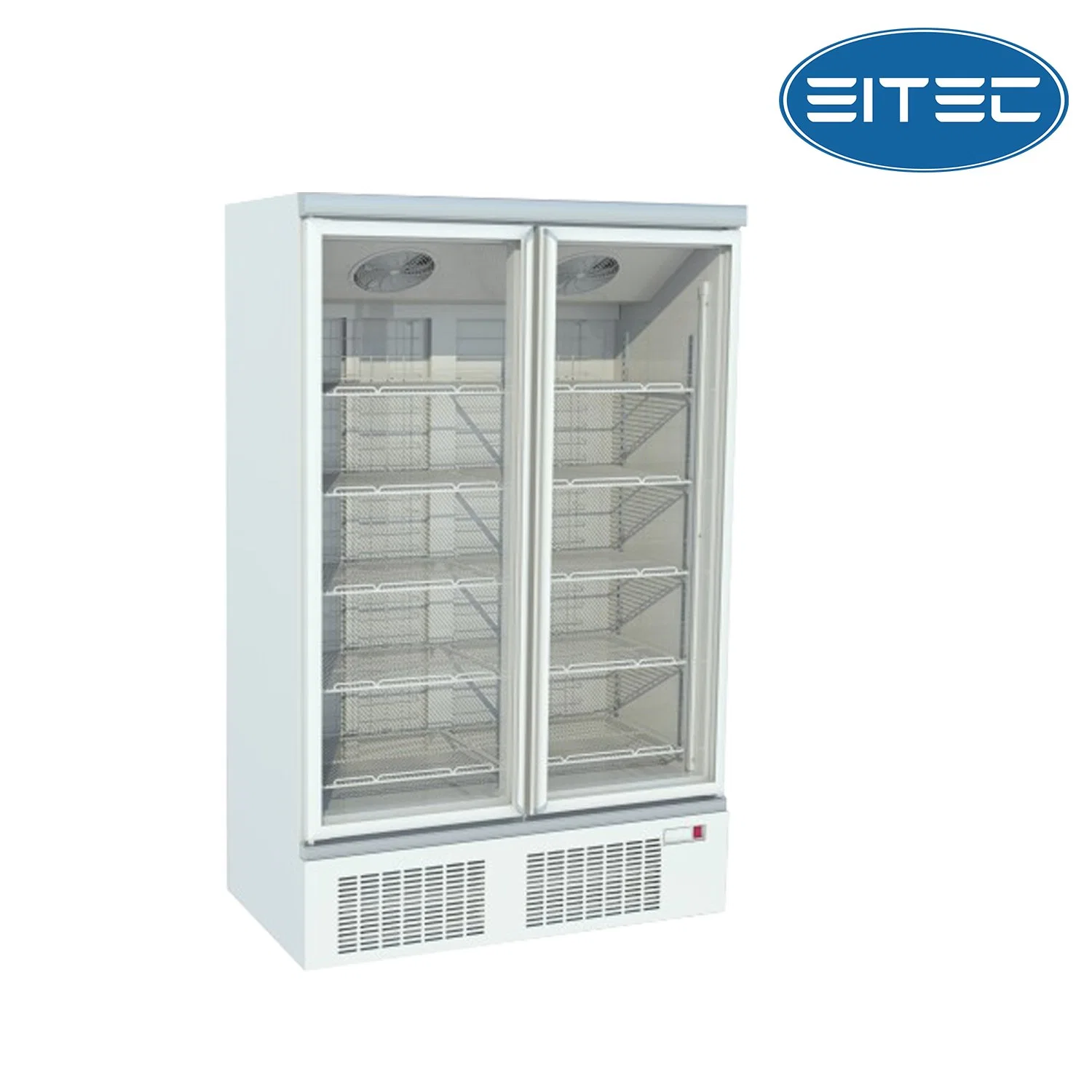 Glass Door Vertical Display Freezer Commercial Refrigerator Freezer for Supermarket