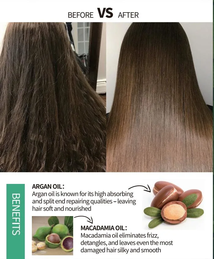 OEM personalizados de Cuidado del Cabello Natural de Aceite de Argan aceite de argán sulfato No profesional Champú de cabello