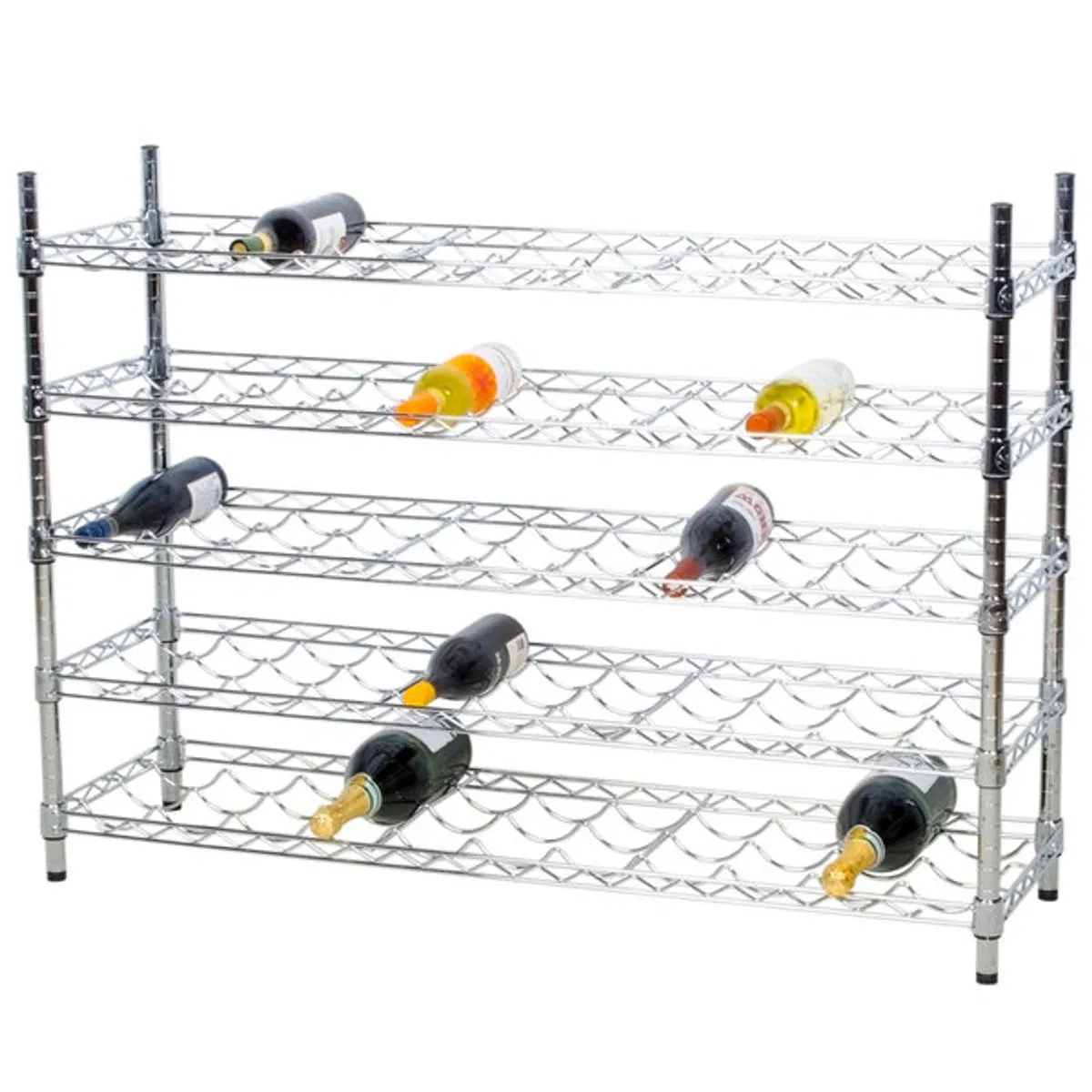 Durable Wine Solid Cellar Storage Racks Portable Wire Shelving Shelves for Bottles