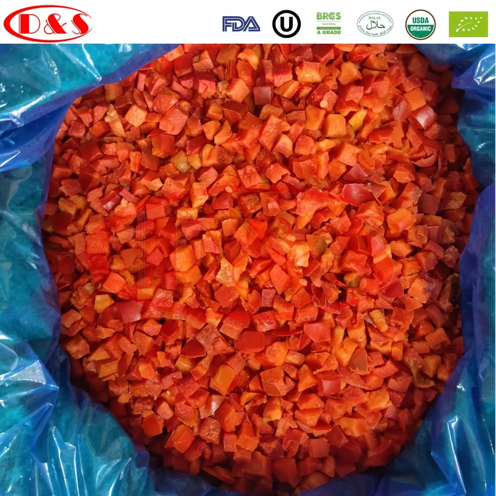 IQF Red Pepper Frozen Red Pepper China High quality/High cost performance  Red Pepper (slice)