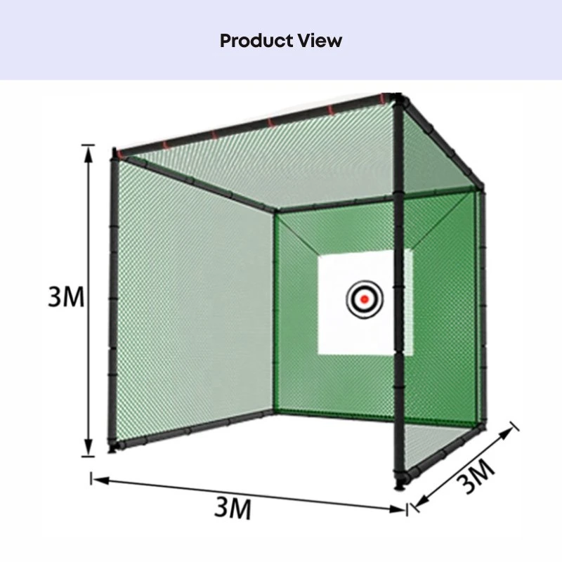 3X3X3 metros Golf Net para patio