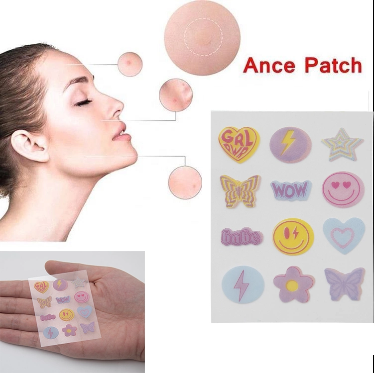 Etiqueta privada de venta al por mayor Hydrocolloid impermeable Acne Pimple Spot Patch Parche adhesivo de acné para la curación de acné