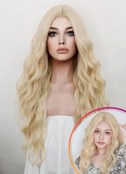 Newlook Light Blonde Wavy Synthetic Wig Heat Resistant Wholesale Futura Synthetic Hair