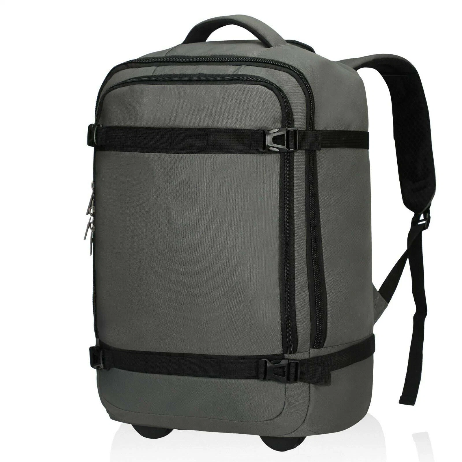 42L Rolling Wheeled Backpack Bag; Travel Bag