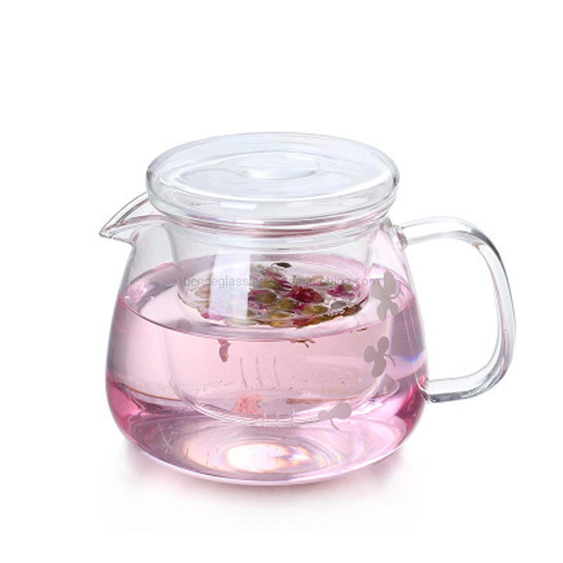 Glass Tea Set Glass Teapot Tea Infuser and Double-Wall Insulated Glass Cups Filter Tea Set