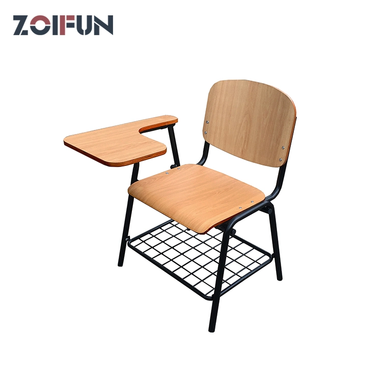 MID East Africa Wooden Chair with Writing Pad School Classroom Training Meeting Set Furniture