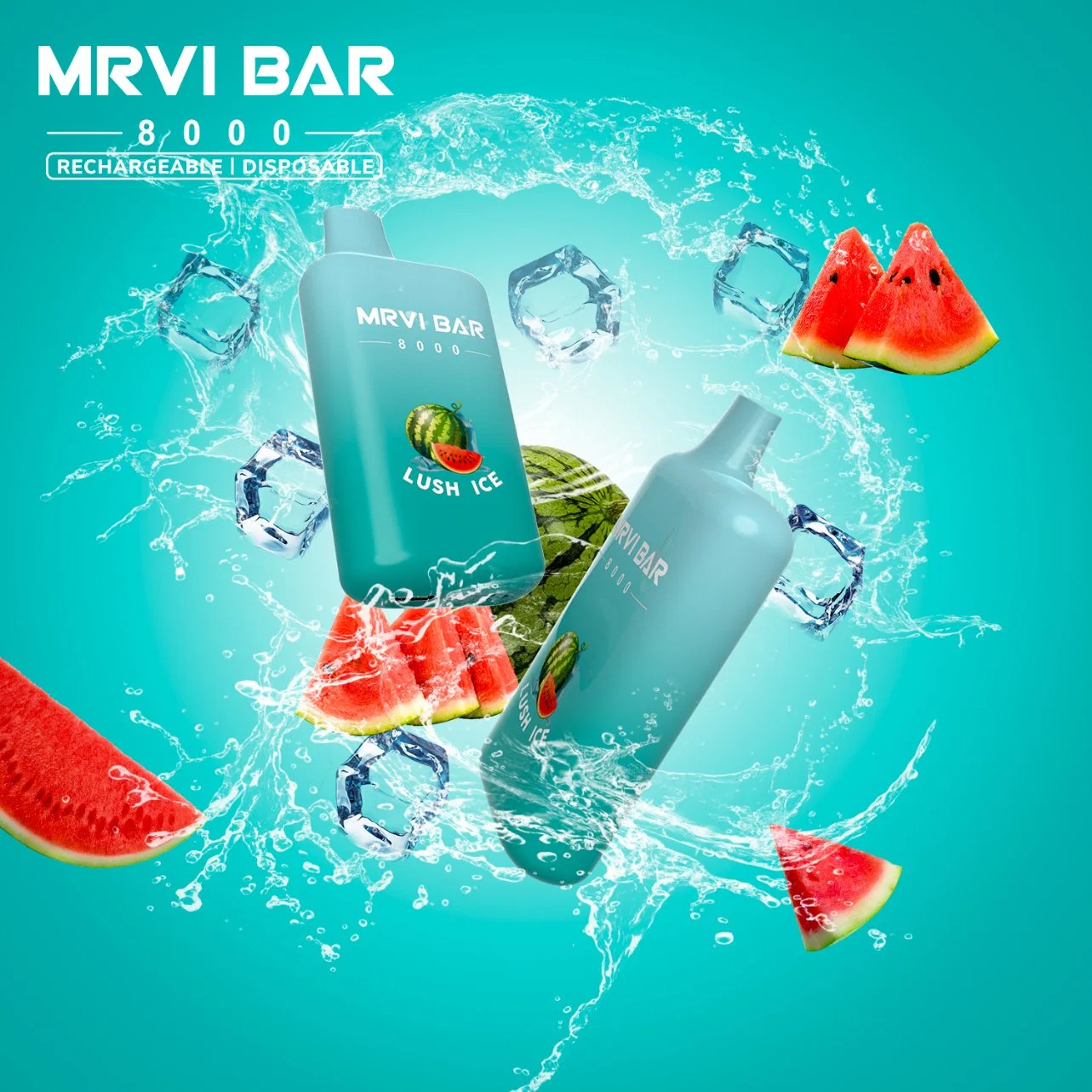 100% Original Mrvi Bar 8000 inhalaciones 650 mAh Cargador Batería 15 ml de capacidad de Vape estilo pluma E cigarrillo