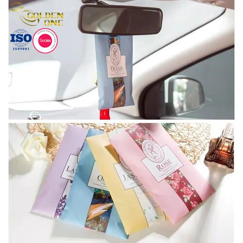 Wholesale Factory Price Custom Shape Hanging Scnted sachet Aromatherapy car Diffuseur de purificateur d'air