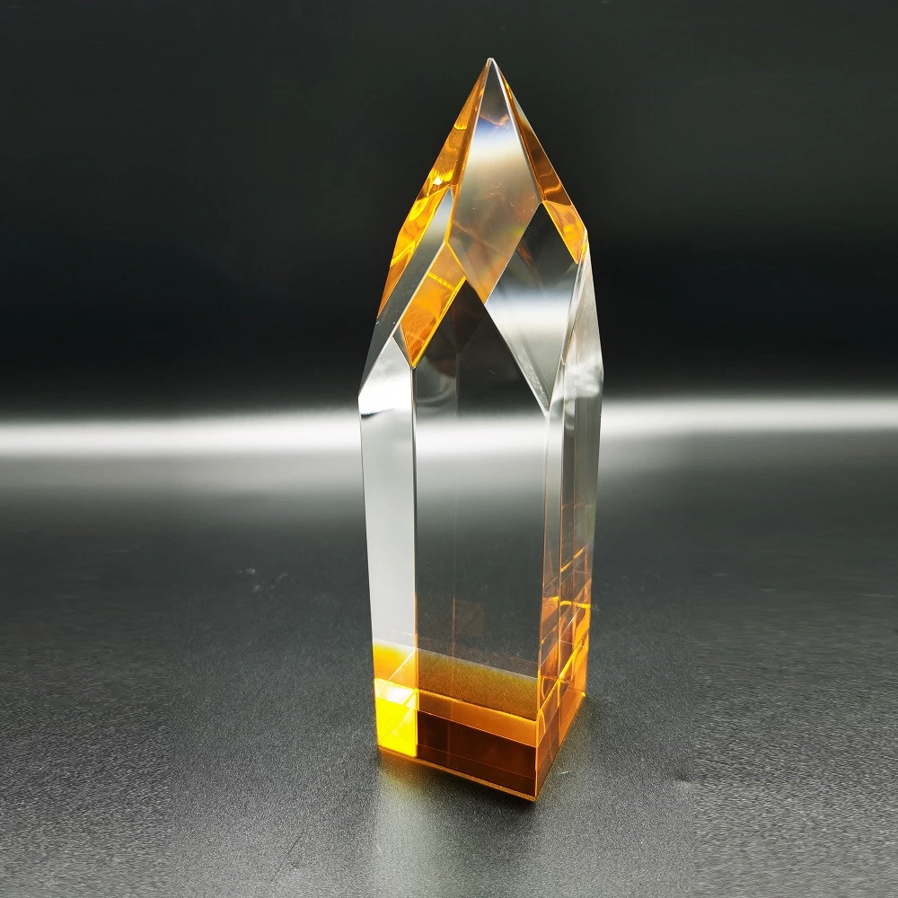 New Spire Crystal Trophy Awards Blue Base