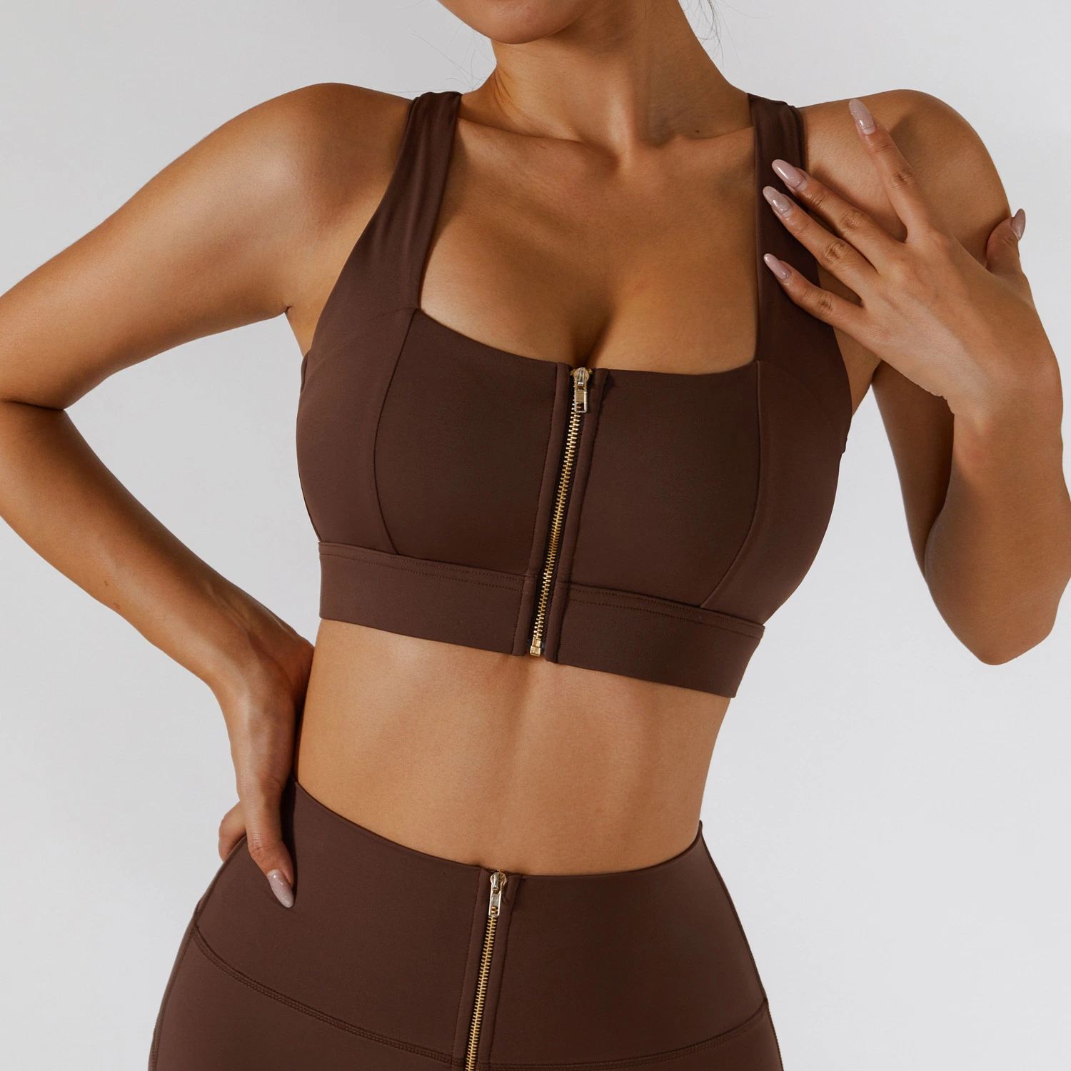 Sous-vêtements de running OEM résistant aux chocs dos maillot de corps style push-up haut Soutien-gorge de sport de musculation