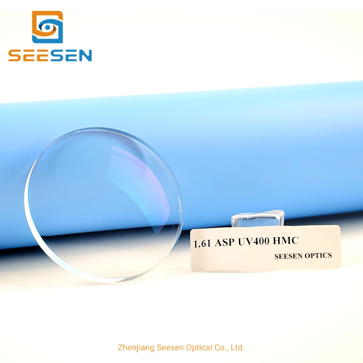 Danyang fabricant de l'objectif fini lentille simple vision lentille ophtalmique acrylique 1,61 Stock