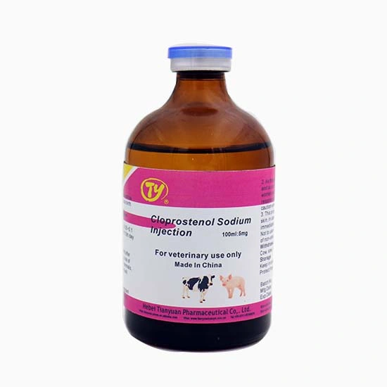 طب البيطرة في الصين دواء حيواني يحتوي على حقن الكلوبروستينول الصوديوم للحيوانات مثل الأبقار والعجول والجمال والأغنام والماعز والخيول والدواجن.