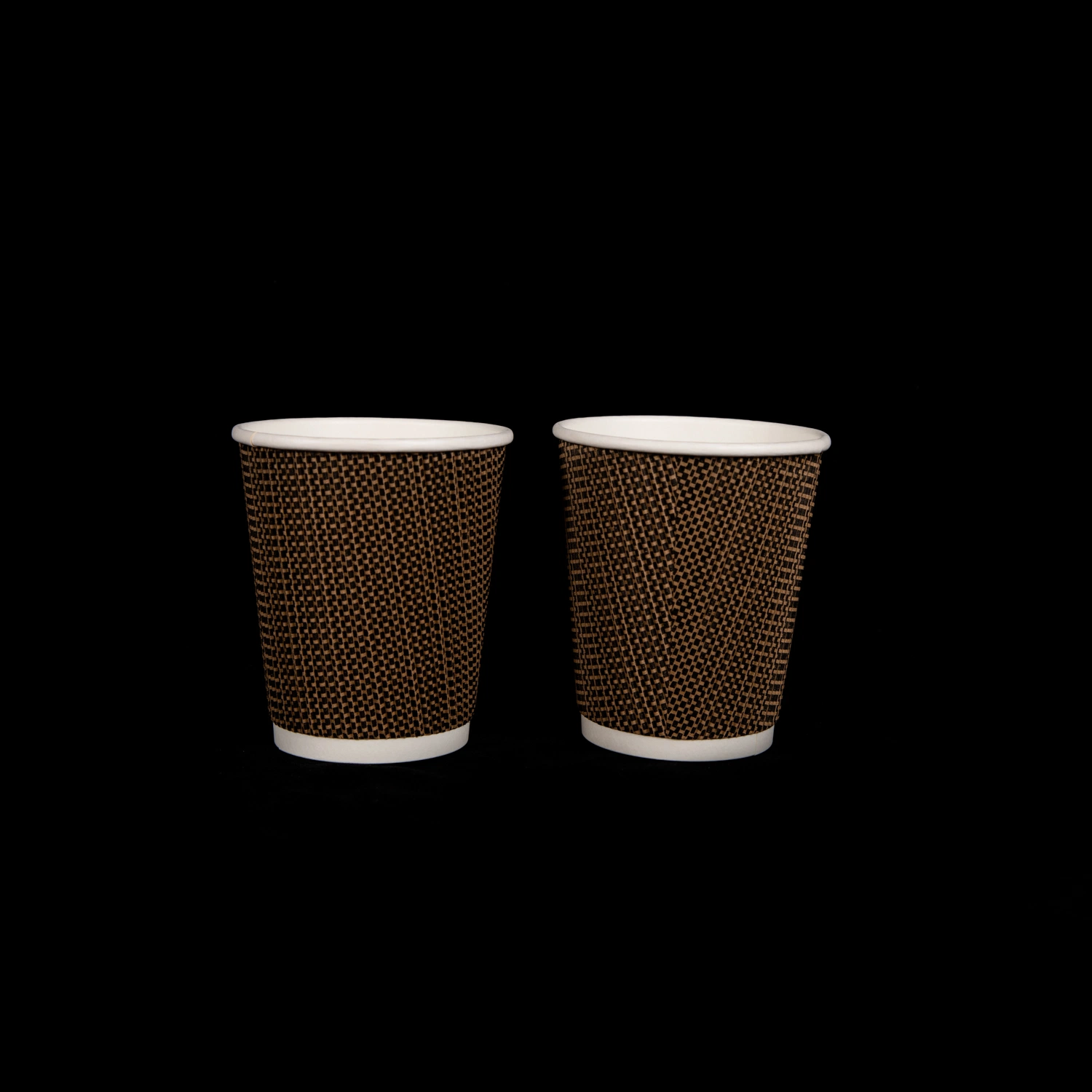 Full Size Customized Design Disposable Double Wall Ripple Coffee Tea Paper Cups