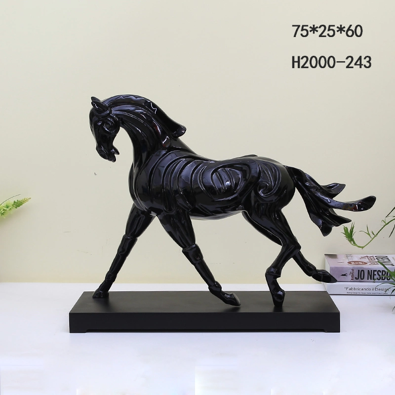 Presente para ele Escultura de cavalos Sala de estar resina Epoxy Collectible Figura