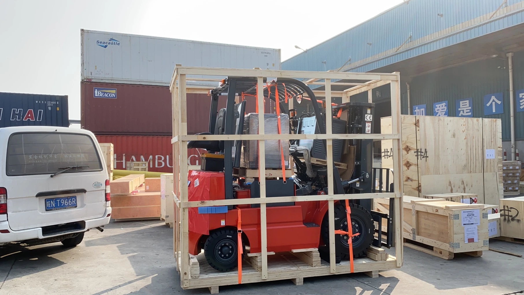 Heli 3.5 Ton Electric Lead-Acid Battery Forklift Trucks Cpd35 Sale in Kenya with Side Shift and Triple Mast