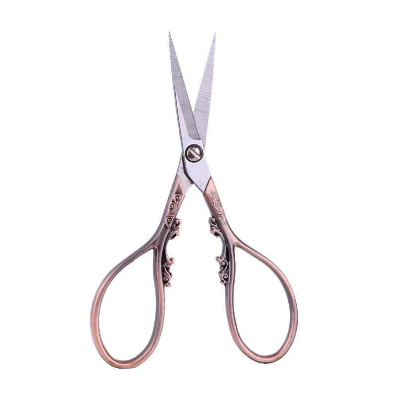 High quality/High cost performance Embroidery Scissors Vintage Embossed Handle Fabric Scissors