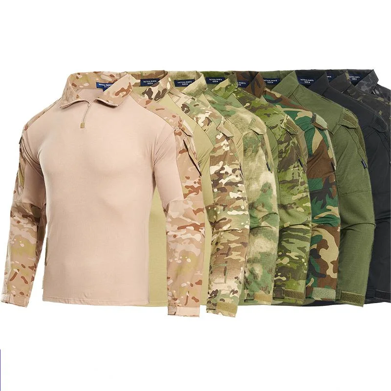 Camo Long Sleeve Shirt Men & G3 Combat Pants, Fishing, Hunting, Military Uniform.