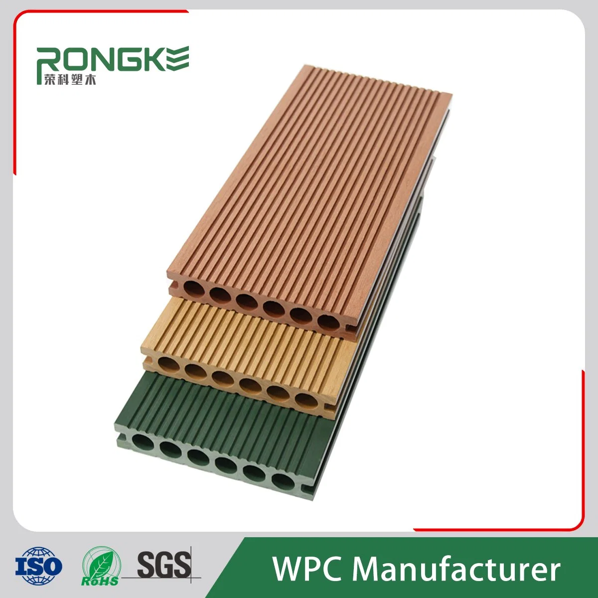 China Manufacturer Factory Wholesale Outdoor 140*25mm Wood Plastic Composite WPC Flooring Decking