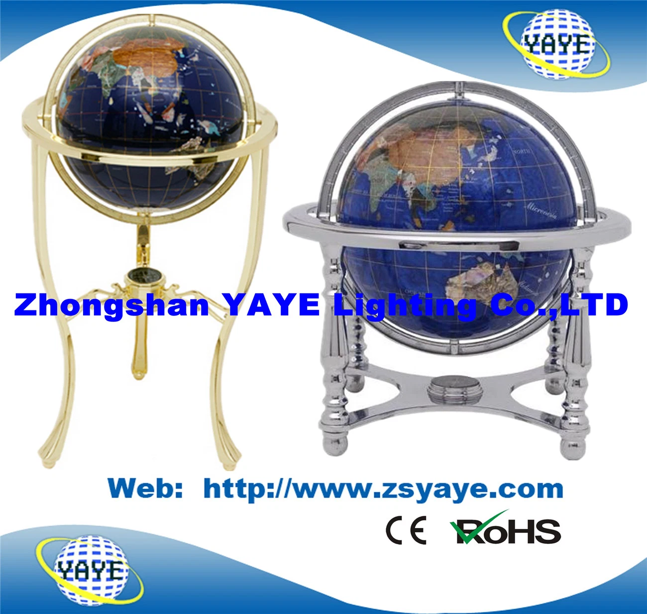 Yaye 18 Hot Sell 150mm/220mm/330mm Desk Type Gemstone Globe/ World Globe / Christmas Gifts