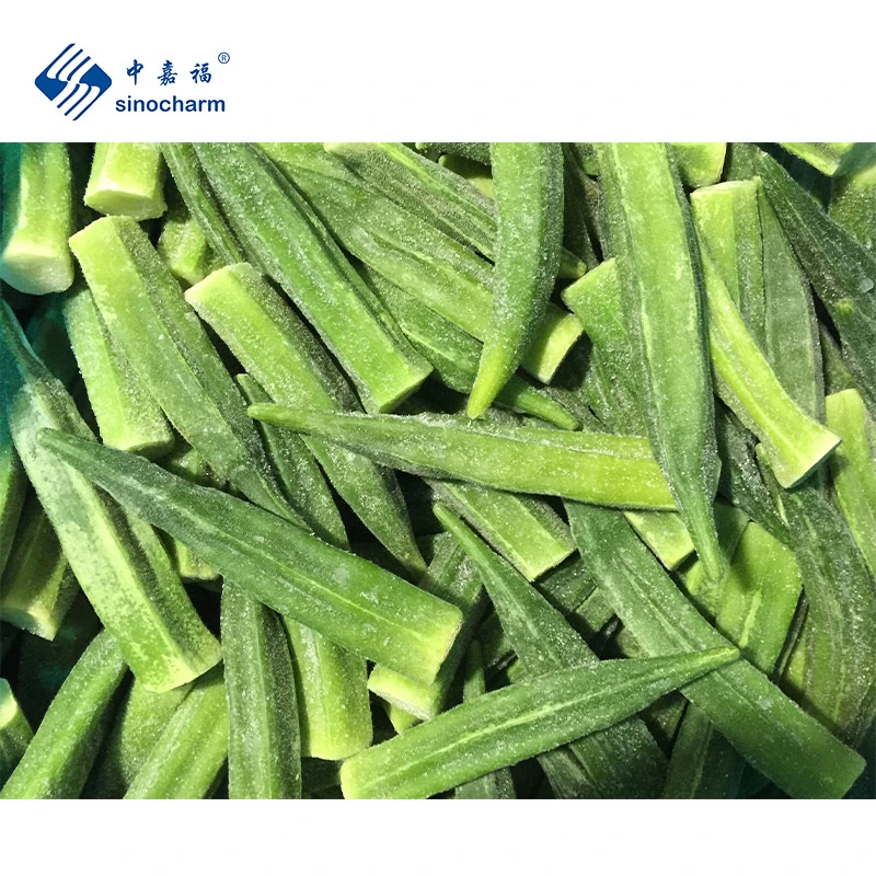 Sinocharm IQF Whole Okra Fresh Frozen Vegetable 6-10cm Wholesale/Supplier Bulk Frozen Okra Whole with Brc a