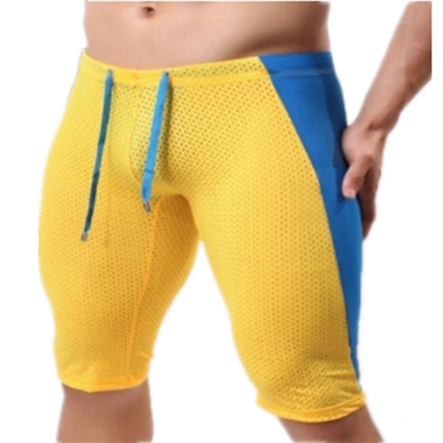 Mens Fashion Gym Mesh Net Tights Short