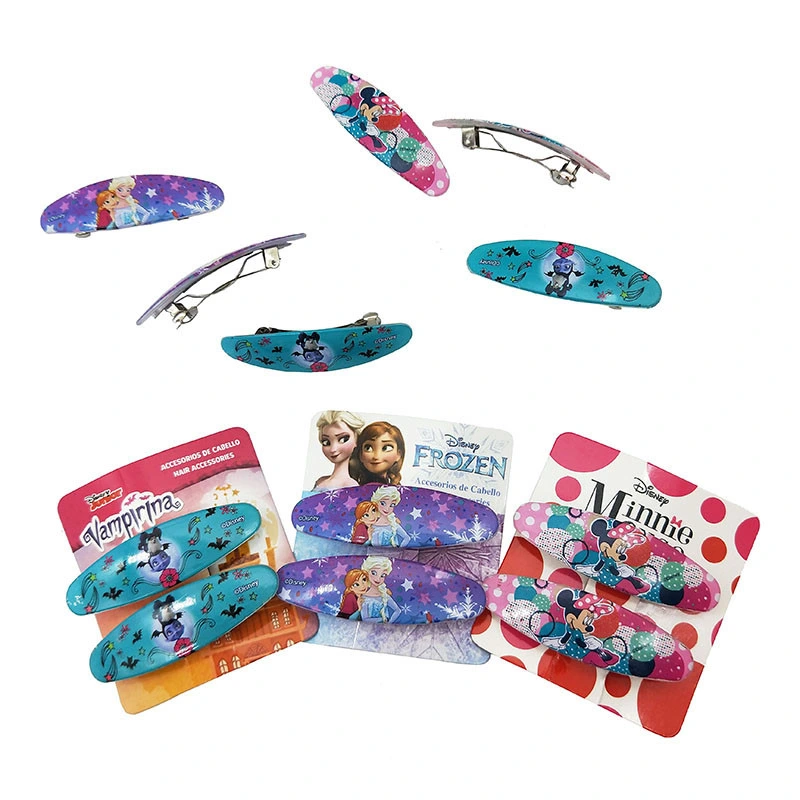 Neues Design Frozen Fashion Großhandel Kinder Phantasie und Mini Cute Haarzubehör Cartoon Printing Beauty Haarclips für Mädchen