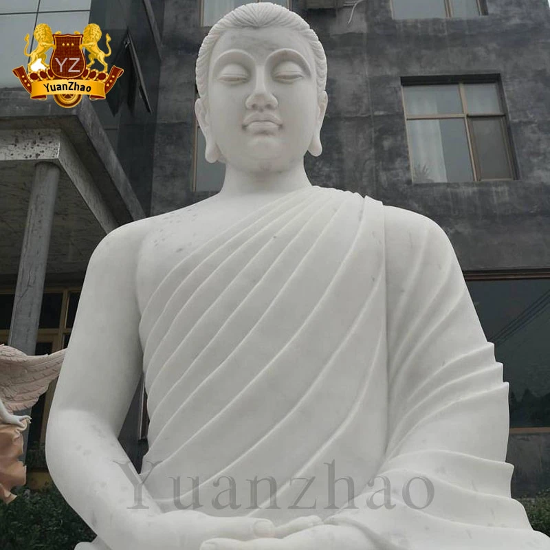 Life Size Buddha Statue Religious Eastern Seated Natural Eastern Marble Buddha Sculpture