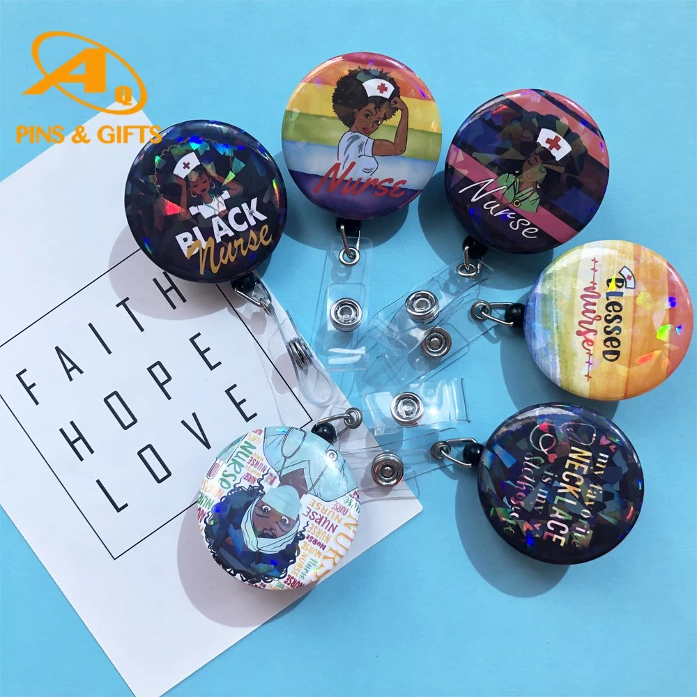 Original Factory Wholesale/Supplier Custom Certified Advertismental Automatic Premium Compact Pocketable Plastic Printable Cord Pull Yoyo Retractable Badge Reel for Sale