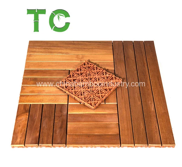 Wholesale/Supplier Wooden Deck Tiles- Solid Wood Tile Flooring Interlocking Flooring Tiles