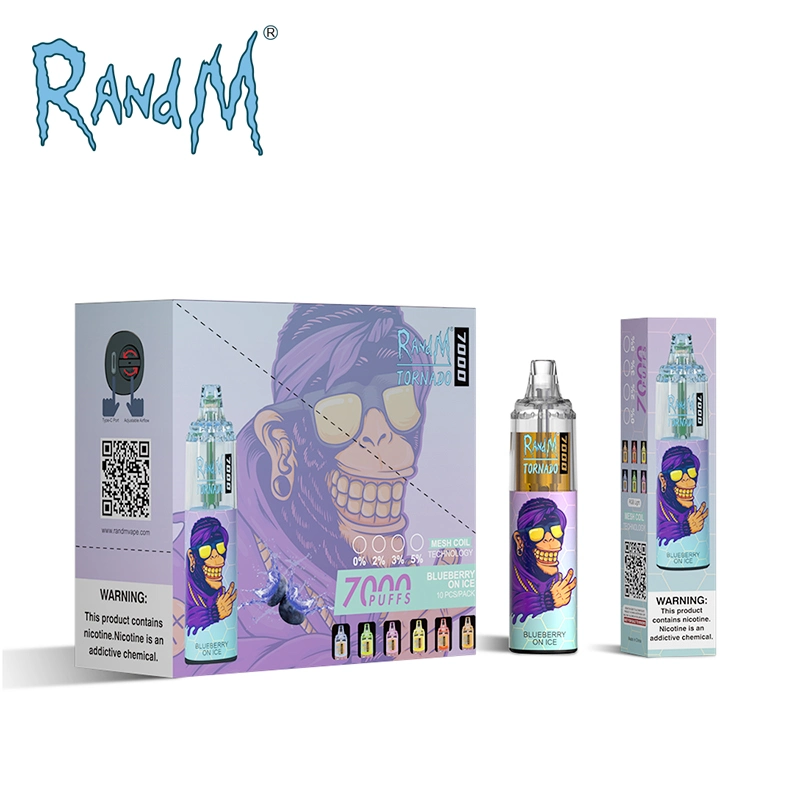 Randm Tornado 7000 Puffs Vape Descartável E Cigarro 7000 Puffs