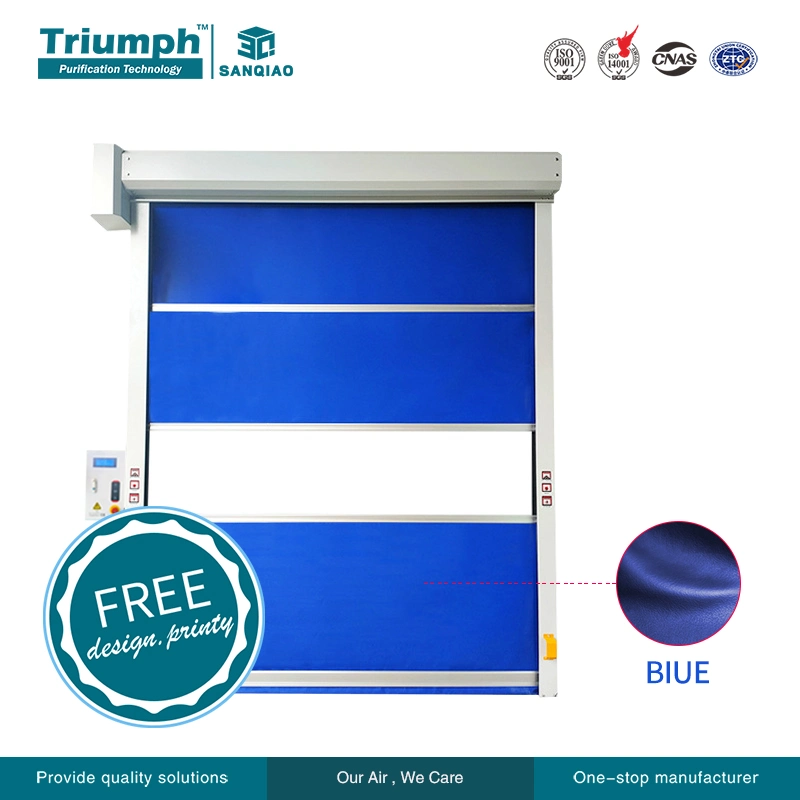 High Speed Roller Shutter Doors Stainless Steel Frame PVC Fast Door