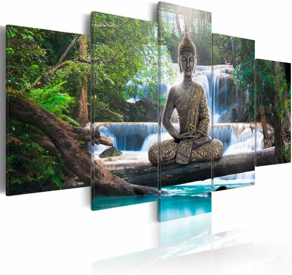 Custom Home Decoration Landscape Living Room Picture Prints 5 Piece Wall Art