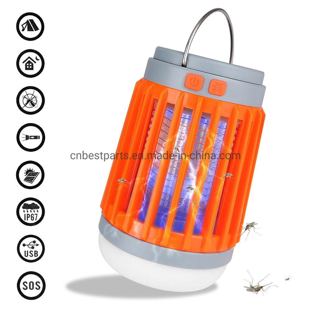 Solar Rechargeable Bug Zapper Lamp Mosquito Insect Fly Killer Camping Lantern